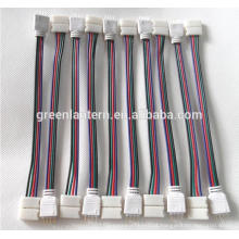 Cabo de fio do conector do RGB 4PIN para a tira do diodo emissor de luz de 3528 5050 SMD Masculino &amp; fêmea